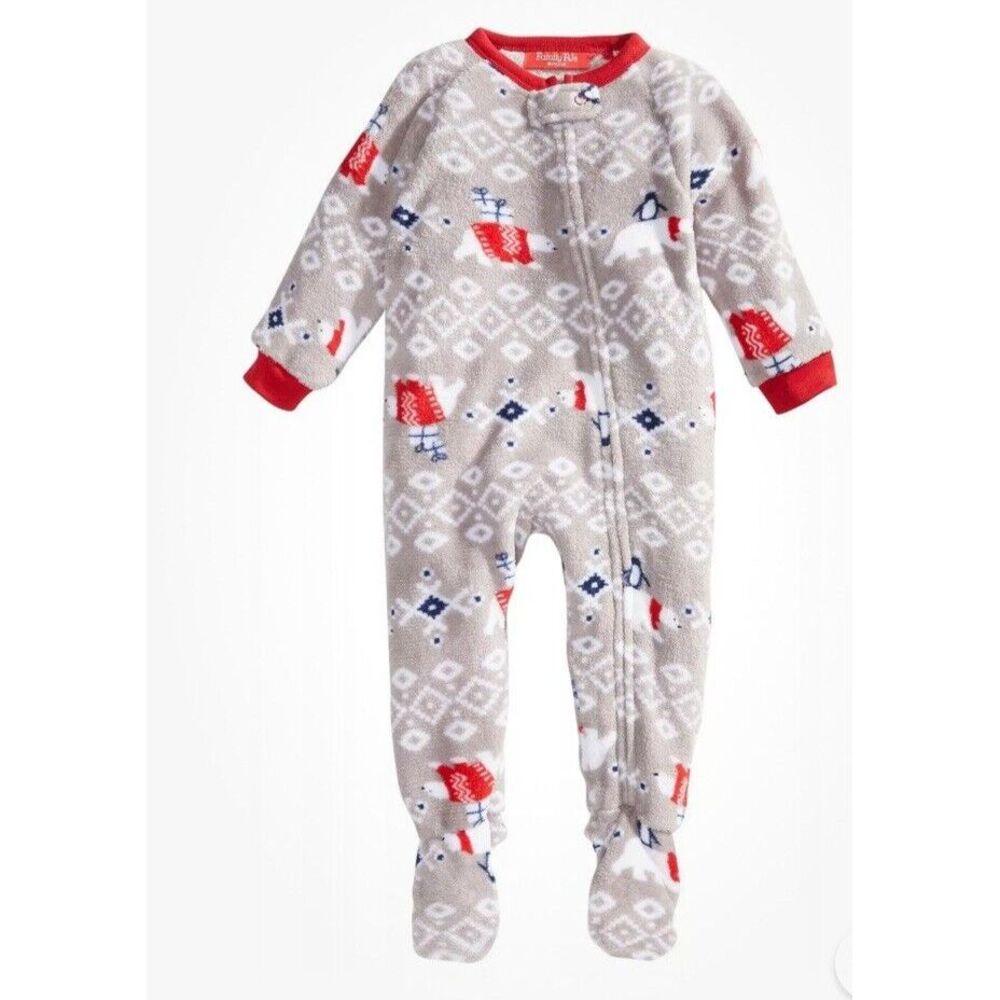 Family Pajamas Matching Baby Polar‎ Bear Footed Pajamas Size 18 months